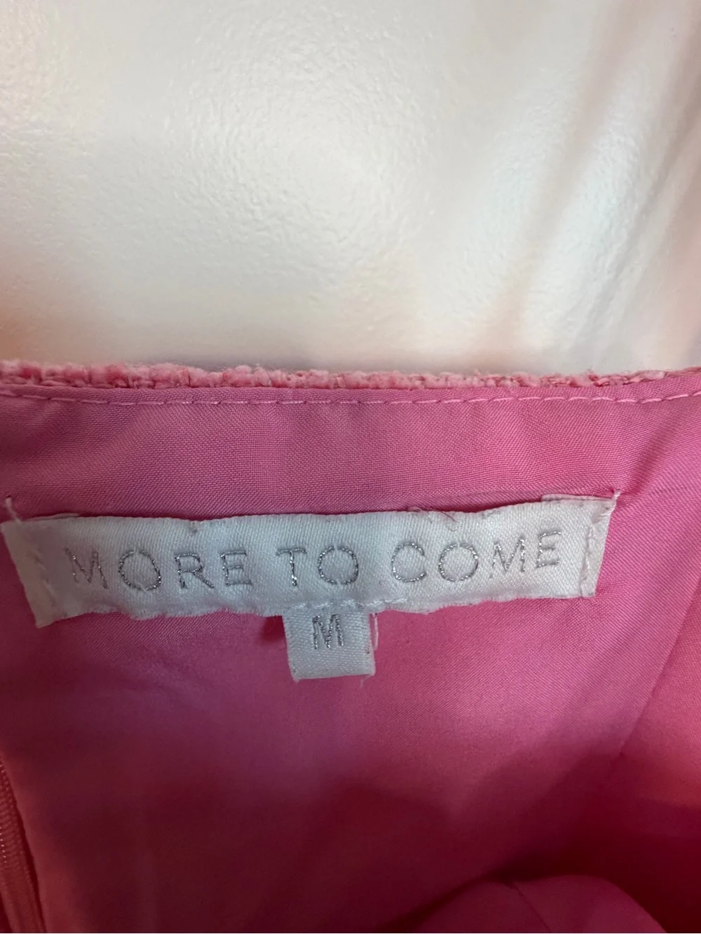 More to Come Tie Shoulder Pink Mini Dress with Ruffle Hem